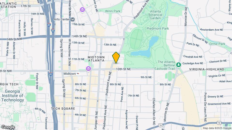1001 Piedmont Ave NE Map and Location Details