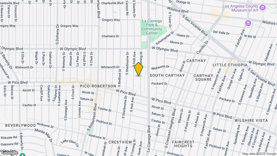 1147 S Corning St Map and Location Details