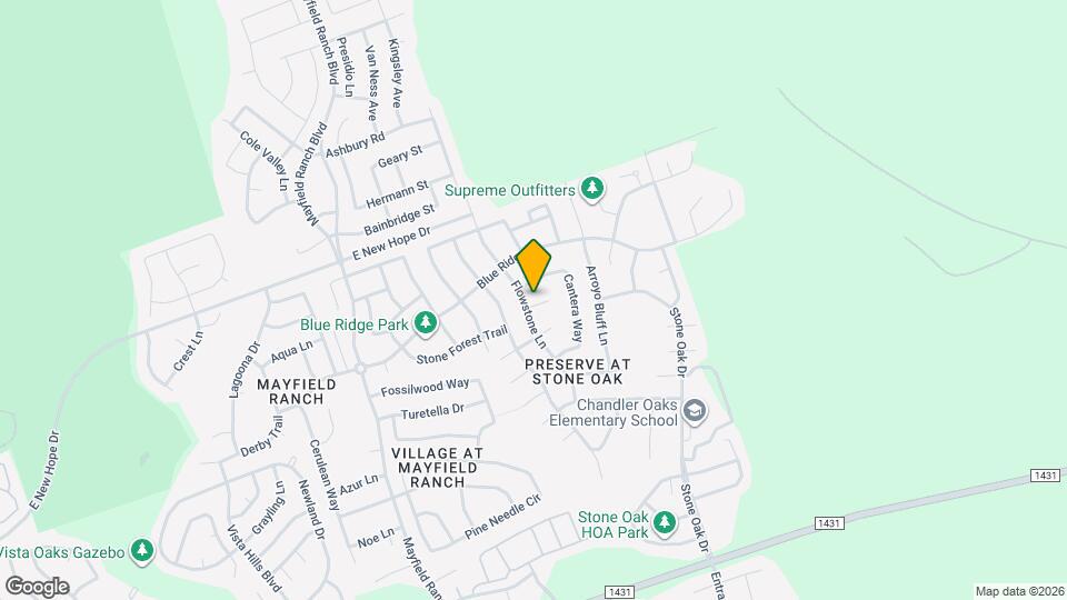 1102 Fossil Cove Map and Location Details