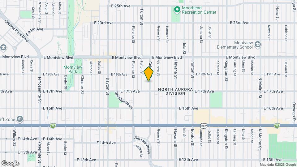 1743 Galena St Map and Location Details