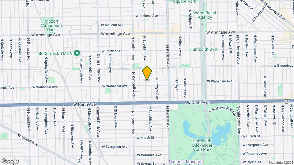 3278 W Wabansia Ave, Unit 2 Map and Location Details