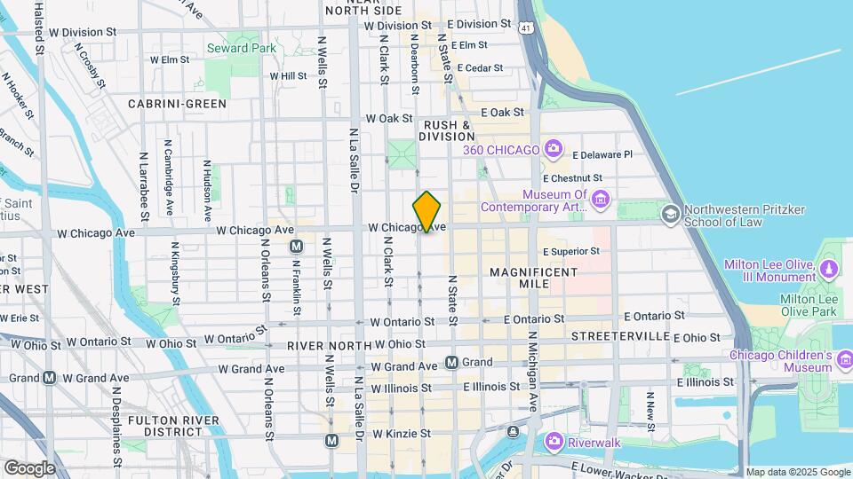 745 N Dearborn St Map and Location Details