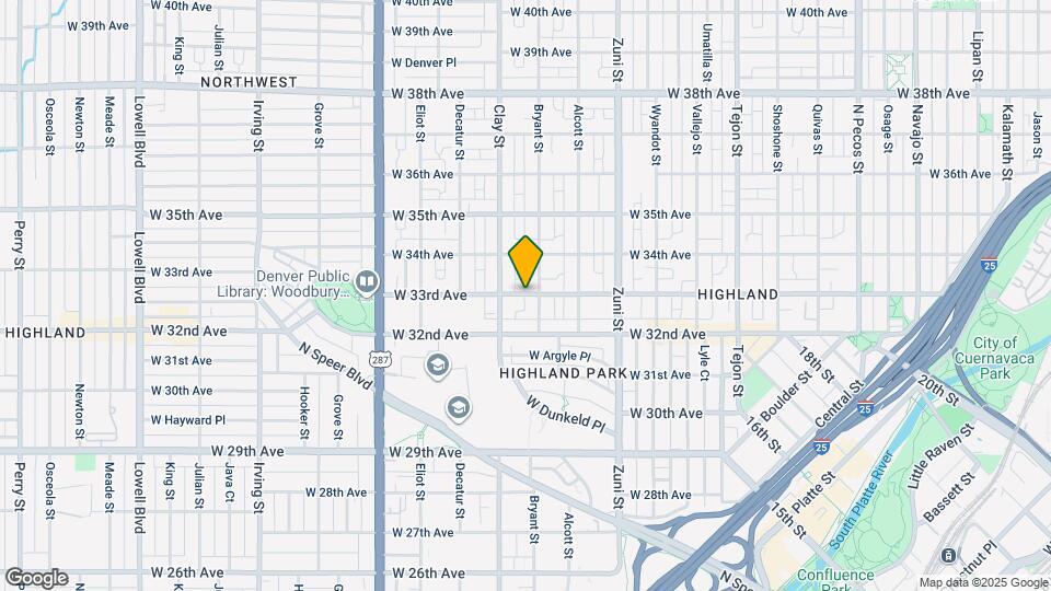 2635 W 33rd Ave Map and Location Details