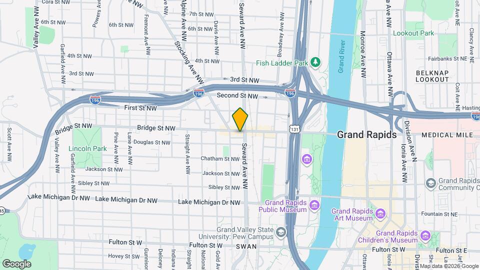 608 Bridge St NW Map and Location Details