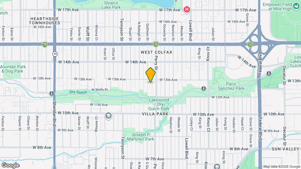 1274 Quitman St Map and Location Details