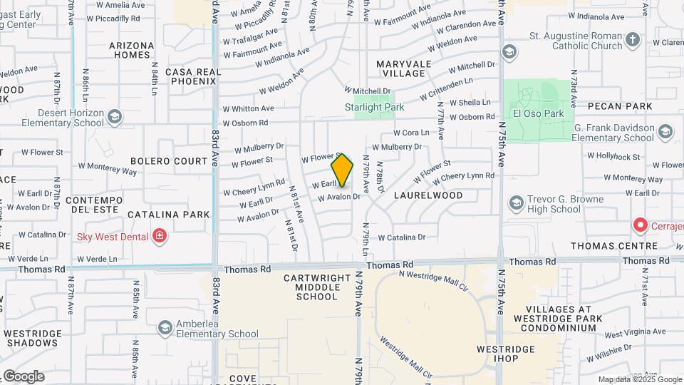 7926 W Avalon Dr Map and Location Details