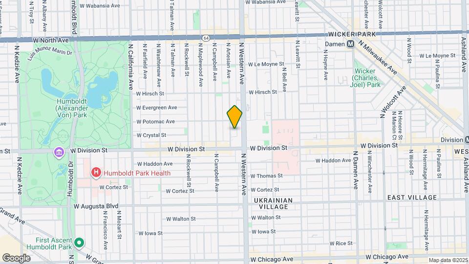 1235 N Artesian Ave, Unit 1 Mapa y Detalles de la Ubicación