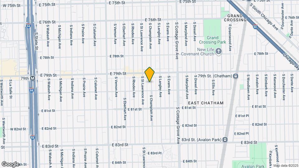 7936 S Champlain Ave Map and Location Details