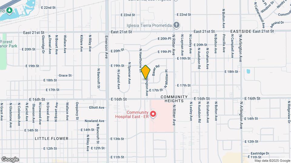 1804 N Irvington Ave Map and Location Details