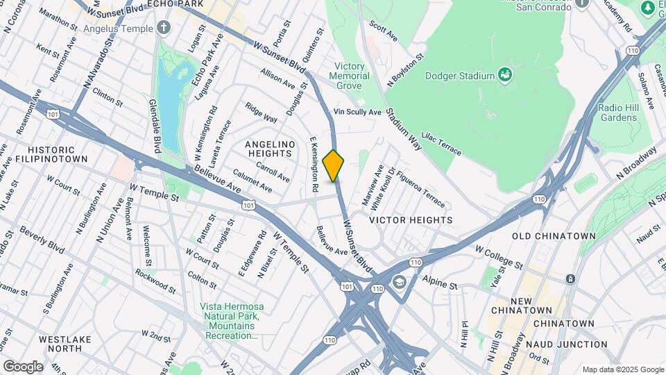 1210-1212 W Sunset Blvd Mapa y Detalles de la Ubicación