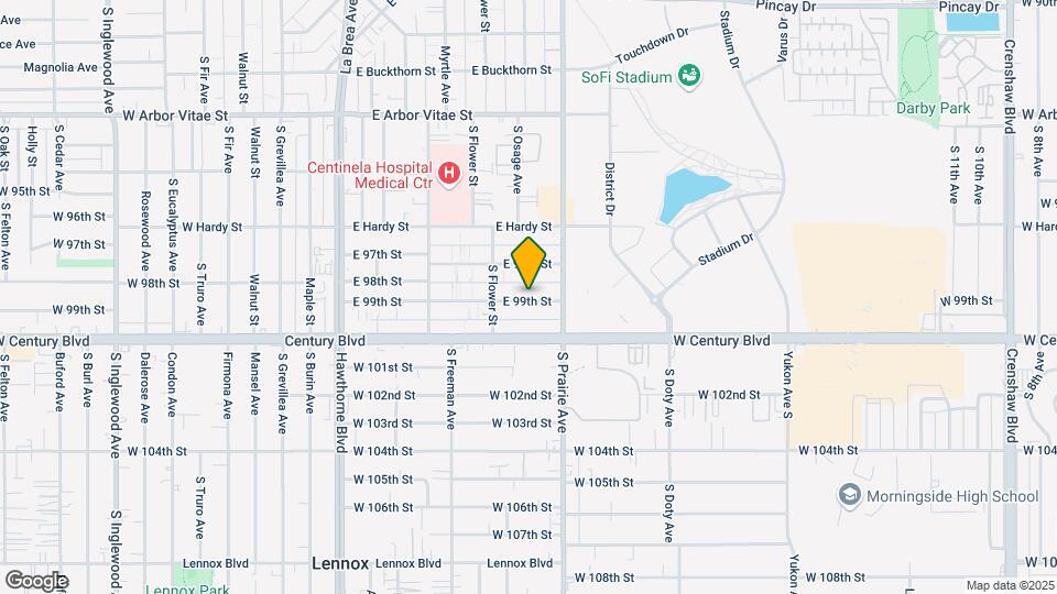 629 E 99th St Mapa y Detalles de la Ubicación