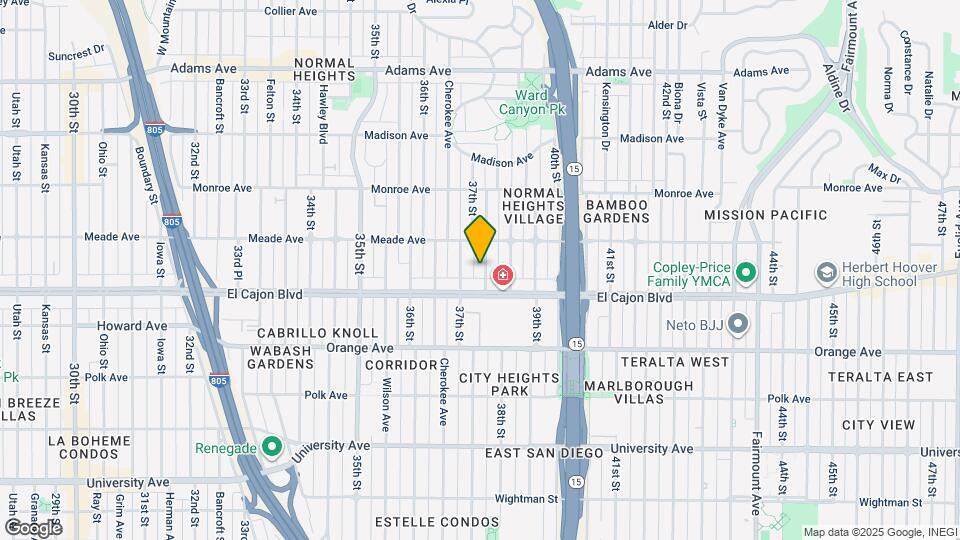4340 McClintock St Map and Location Details