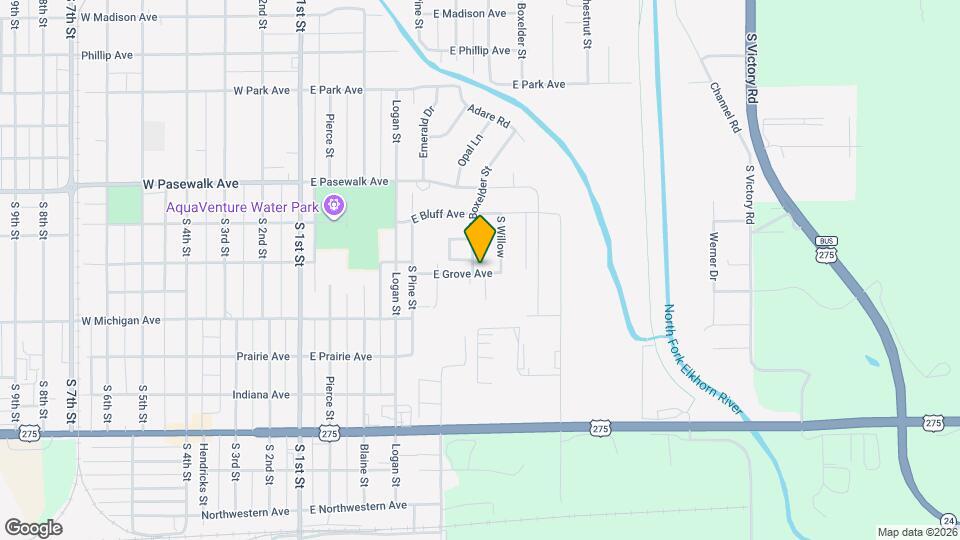 815 S Boxelder St Map and Location Details