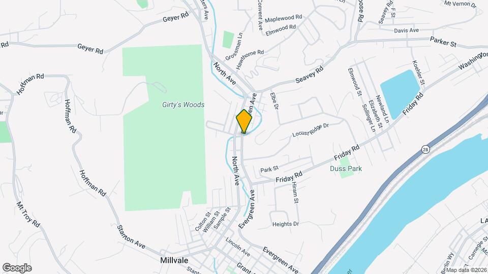 726 Evergreen Ave, Unit Apt 1 First Floor Map and Location Details