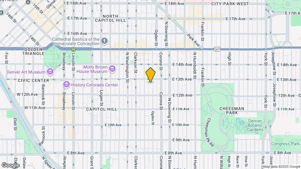 1255 Ogden St Map and Location Details