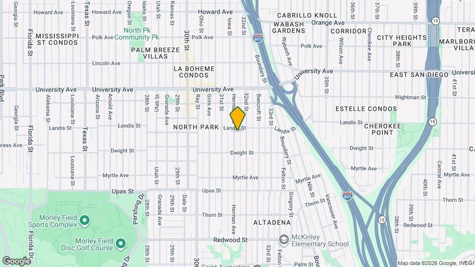 3681-3685 Herman Ave Map and Location Details