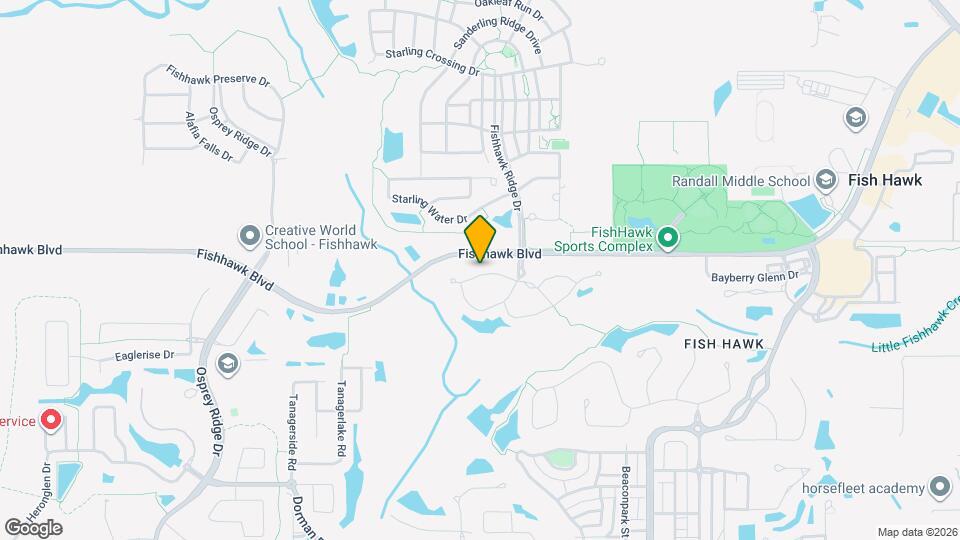 15752 Fishhawk Falls Dr Map and Location Details