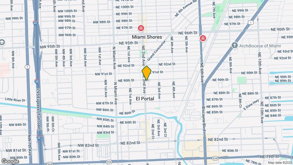 8931 NE 2nd Ave Map and Location Details