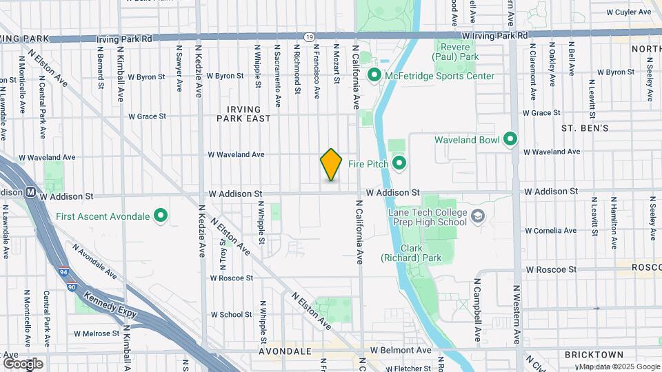 2844 W Addison St Map and Location Details