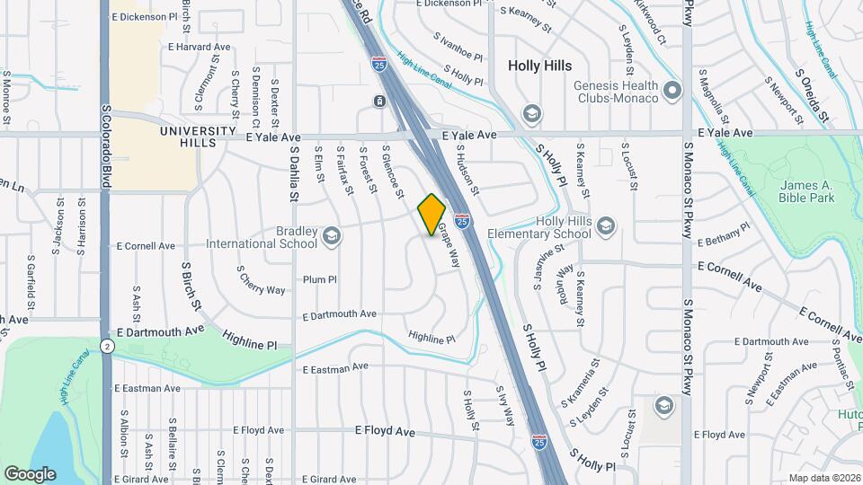 3028 S Glencoe St Map and Location Details