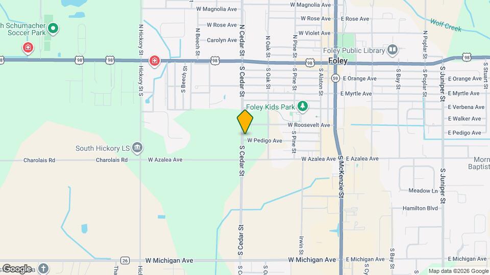 503 S Cedar St Map and Location Details