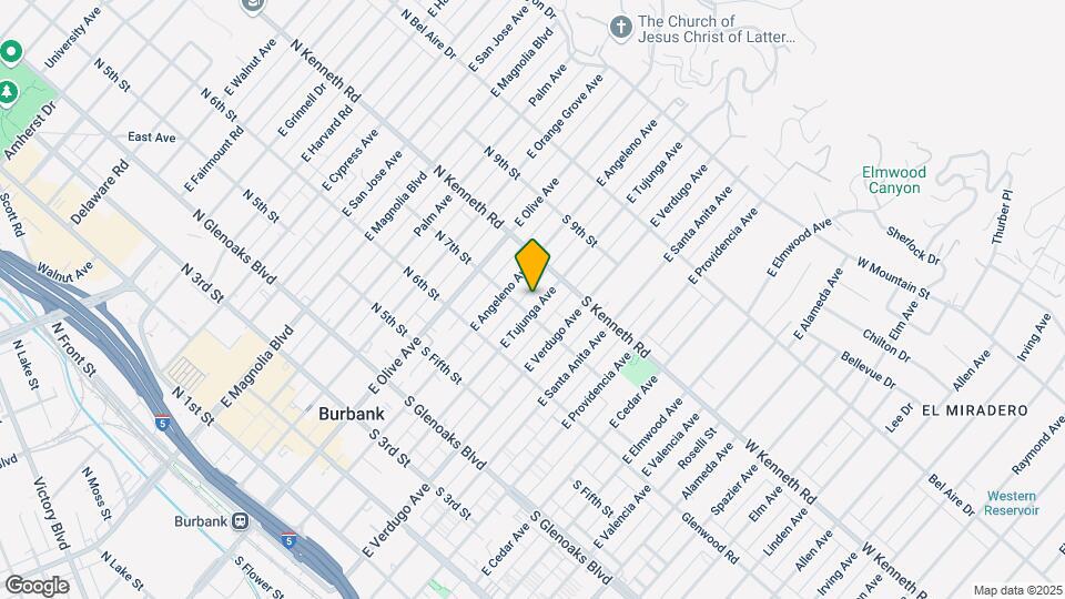 711 E Tujunga Ave Mapa y Detalles de la Ubicación