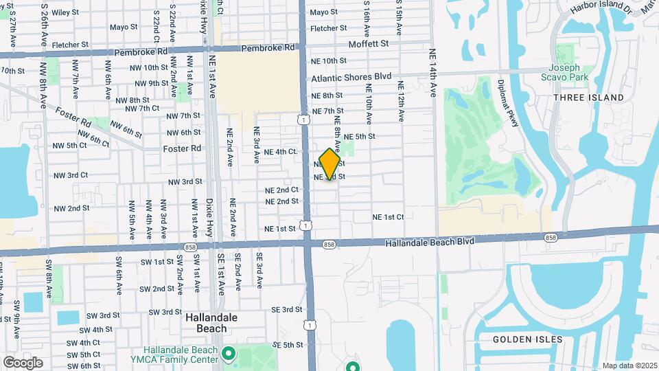 709 NE 2nd Ct Map and Location Details