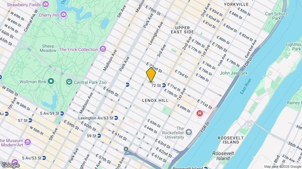 212 E 70th St Mapa y Detalles de la Ubicación