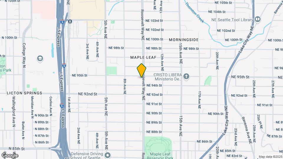 9417 Roosevelt Way NE Map and Location Details