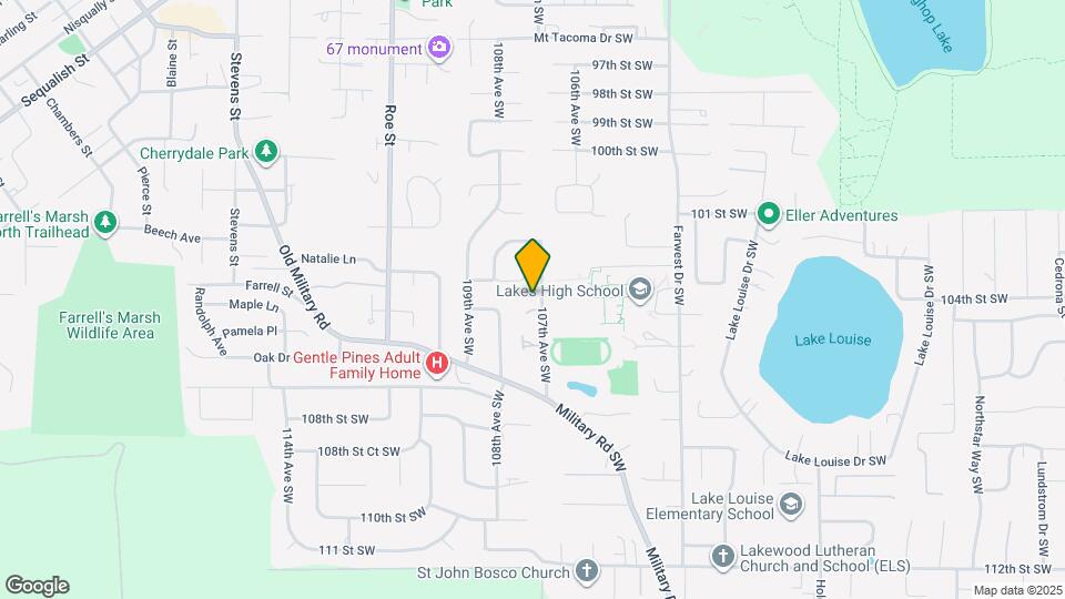 10402 107th Ave SW Map and Location Details