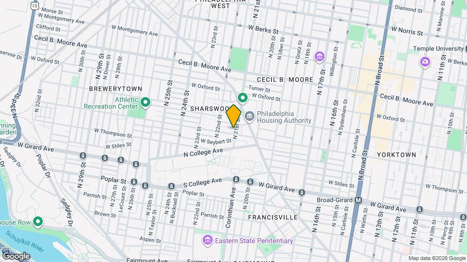 1404 N 21st St Map and Location Details