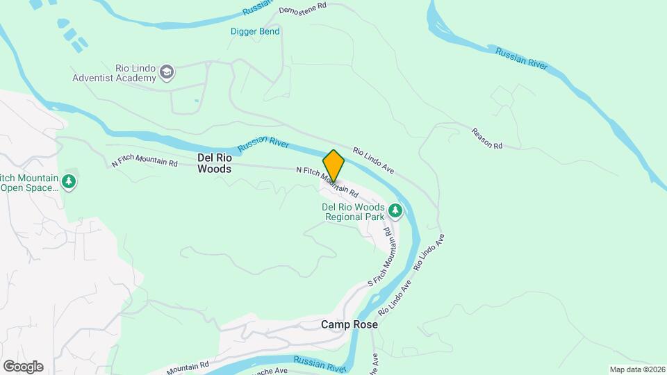 2600 N Fitch Mountain Rd Map and Location Details