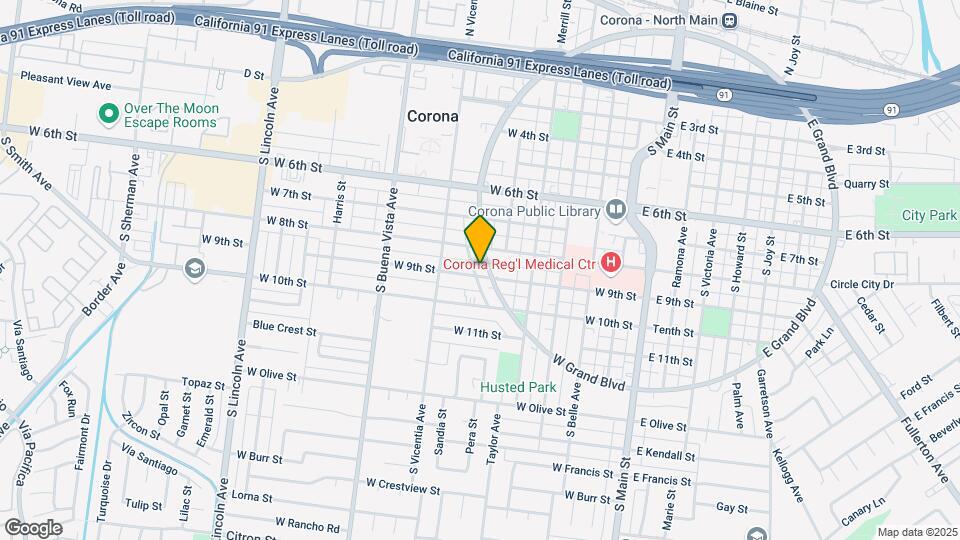 613 W 9th St Map and Location Details