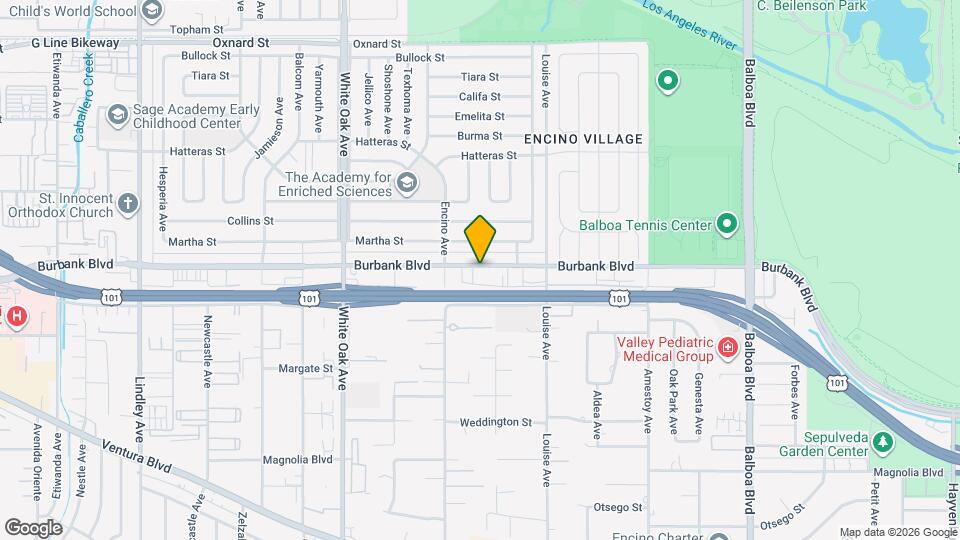 Ultra Encino Apartments Map and Location Details