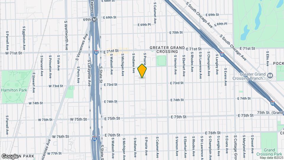 7244 S Prairie Ave Map and Location Details