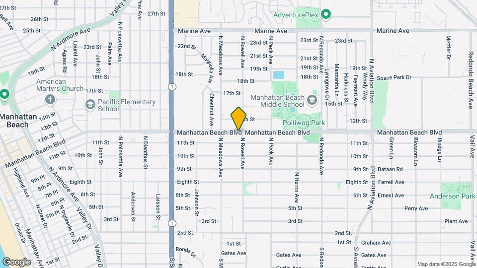 1348 Manhattan Beach Blvd, Unit B - back unit Map and Location Details