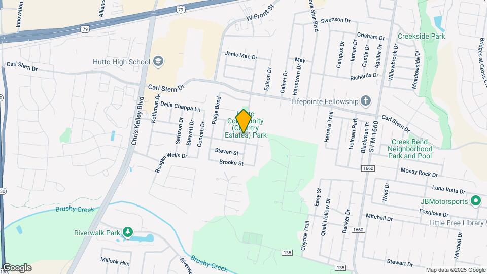 614 S Pauley Dr Mapa y Detalles de la Ubicación