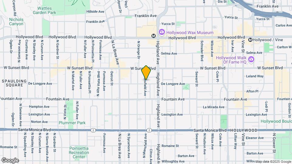 1408 N Mansfield Ave Map and Location Details