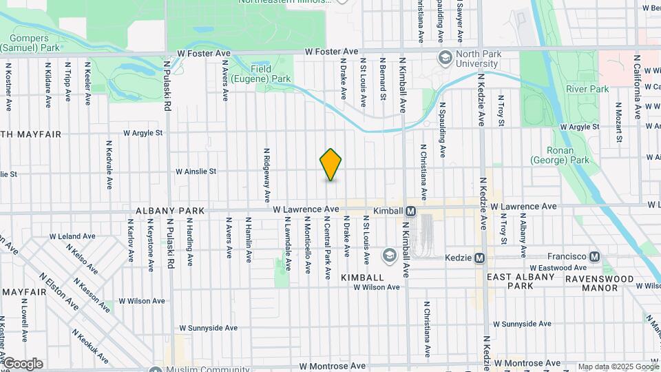 4833 N Central Park Ave, Unit 2nd Floor Map and Location Details