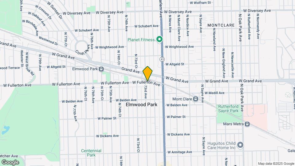 7245 W Fullerton Ave Map and Location Details
