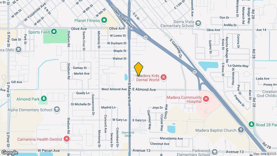 625 S Madera Ave Map and Location Details