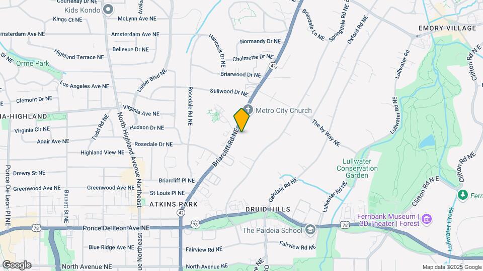 957 Briarcliff Rd NE Map and Location Details