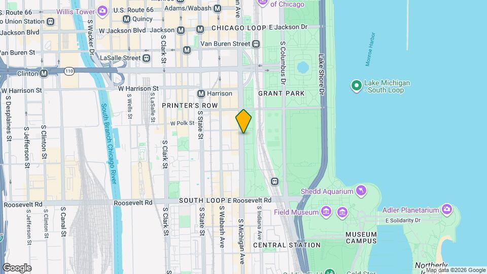 839 S Michigan Ave, Unit 1110 Map and Location Details