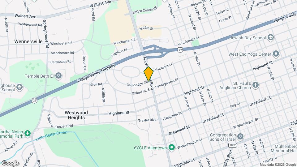 1220 N Cedar Crest Blvd Map and Location Details