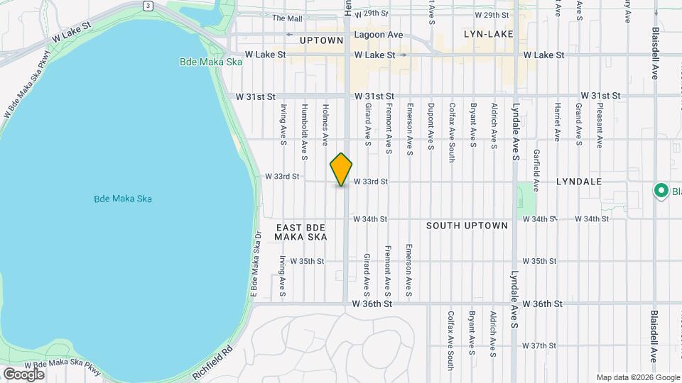 3312 Hennepin Ave, Unit 1 Main Level Map and Location Details