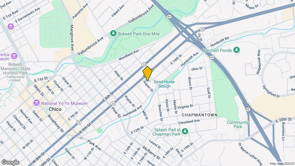 955 Aspen St Map and Location Details