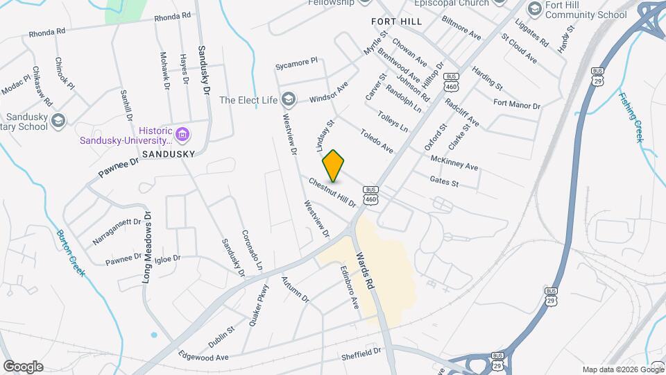 1116 Chestnut Hill Dr Map and Location Details