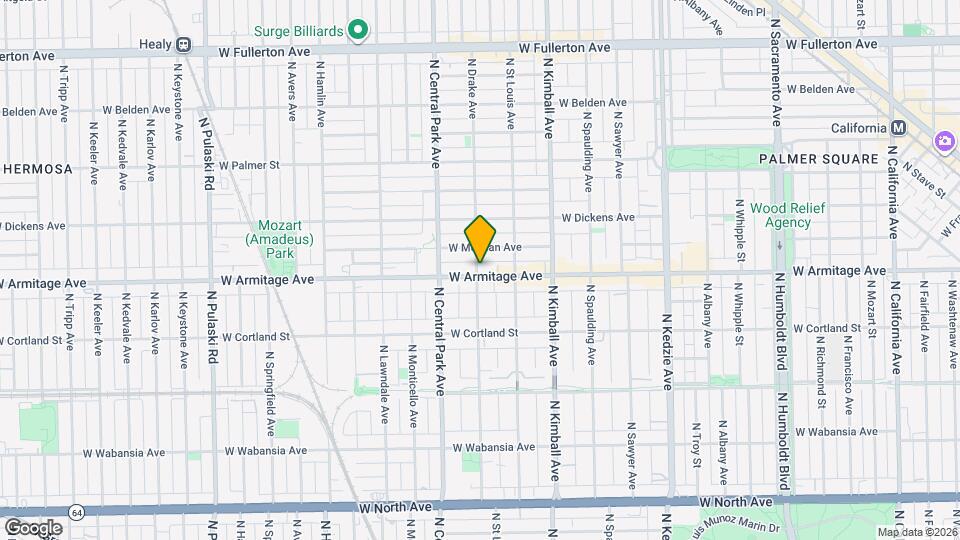 3534 W Armitage Ave Map and Location Details
