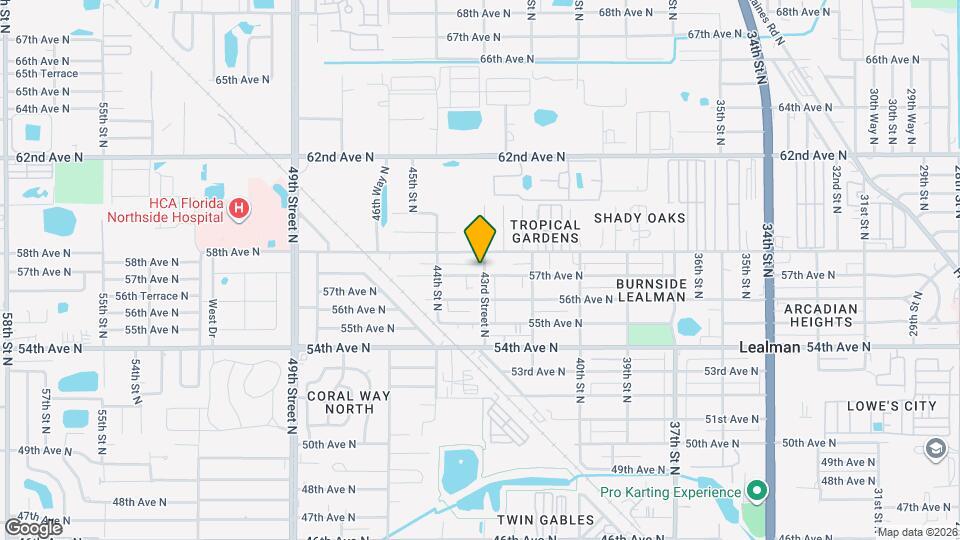 5704 43rd Street N Map and Location Details