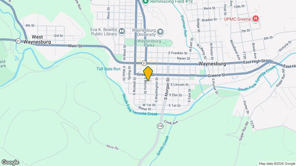 Waynesburg House Apartments Map and Location Details